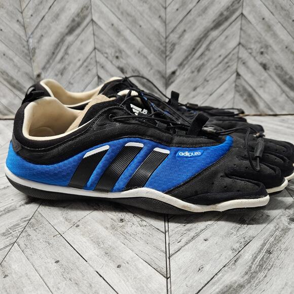 adidas Other - Adidas Barefoot Shoes Mens 11 Blue Black Adipure Sneakers Minimalist Five Toes